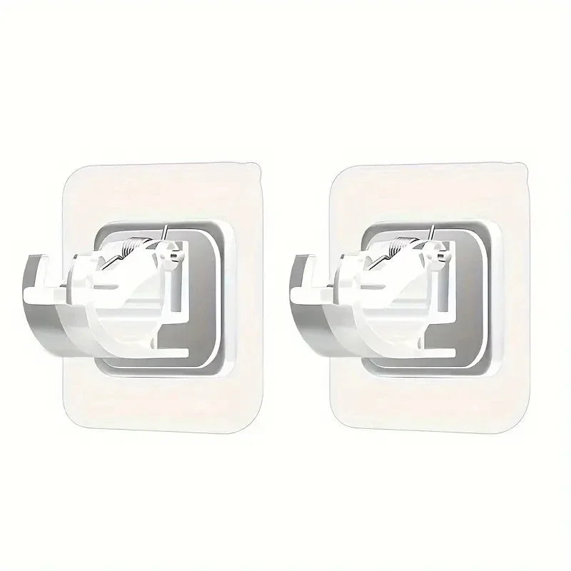 supports murals adhésifs tiges noires transparents modernes fonctionnels plats lisses