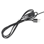 câble usb noir blanc 5v 15m connecteur usb male bouton on off deux cables