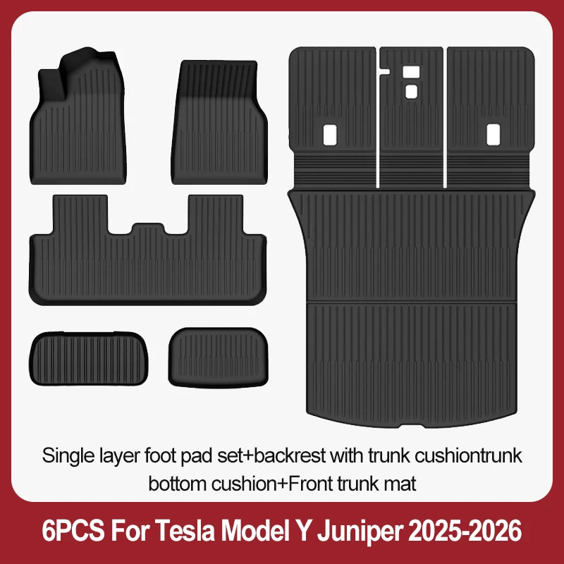 tapis sol voiture tesla model noir rayures horizontales moderne résistants lusure 10pcs sets