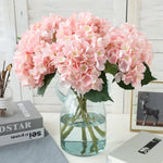 bouquet artificiel hortensia blanc rose bleu vert moderne décoration intérieure mariage anniversaire