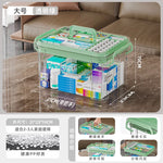 boîte rangement médicaments transparente étanche réutilisable urgence compartiments poignée moderne