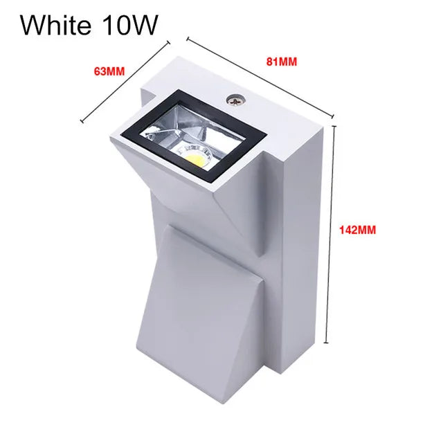 applique murale led noir contemporaine ip65 étanche 5w 10w naturel 4000k fixée mur