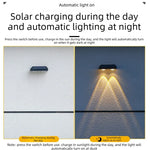 éclairage solaire mural haute luminosité led noir étanche extérieur jardin allée moderne