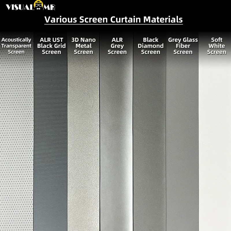 rideau acoustique blanc panneau gris mat moderne projectionécran avant pvc
