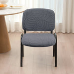 housse chaise gris rayures moderne adhésif polyester salle manger mariage banquette universelle washable