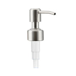 distributeur savon liquide argenté moderne sans fil sans cable lisse opaque bouton poussoir tube