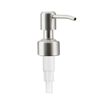 distributeur savon liquide argenté moderne sans fil sans cable lisse opaque bouton poussoir tube