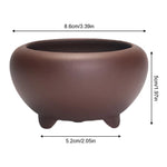pot succulentes céramique moderne noir marron jaune sans finition opaque plante fleur