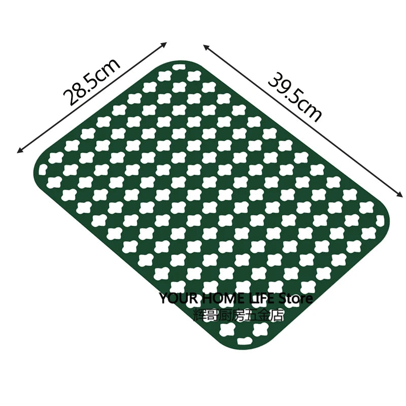 tapis cuisine silicone hexagones moderne noir résistant chaleur antidérapant respectueux environnement