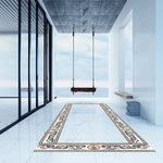 ruban decoratif adhesif blanc motif geometrique 10cm 240cm classique decoration murale impermehable