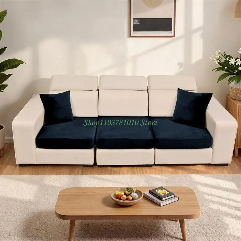 housses canapé velours 100% polyestère vert olive gris bleu marine marron moderne printemps été