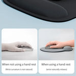 tapis souris ergonomique noir gris orange rouge adhésif doux moderne fonctionnel repose poignet