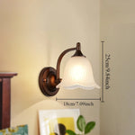 lampe murale classique bronze foncé abat jour blanc verre opaque éclairage intérieur ambiance chambre