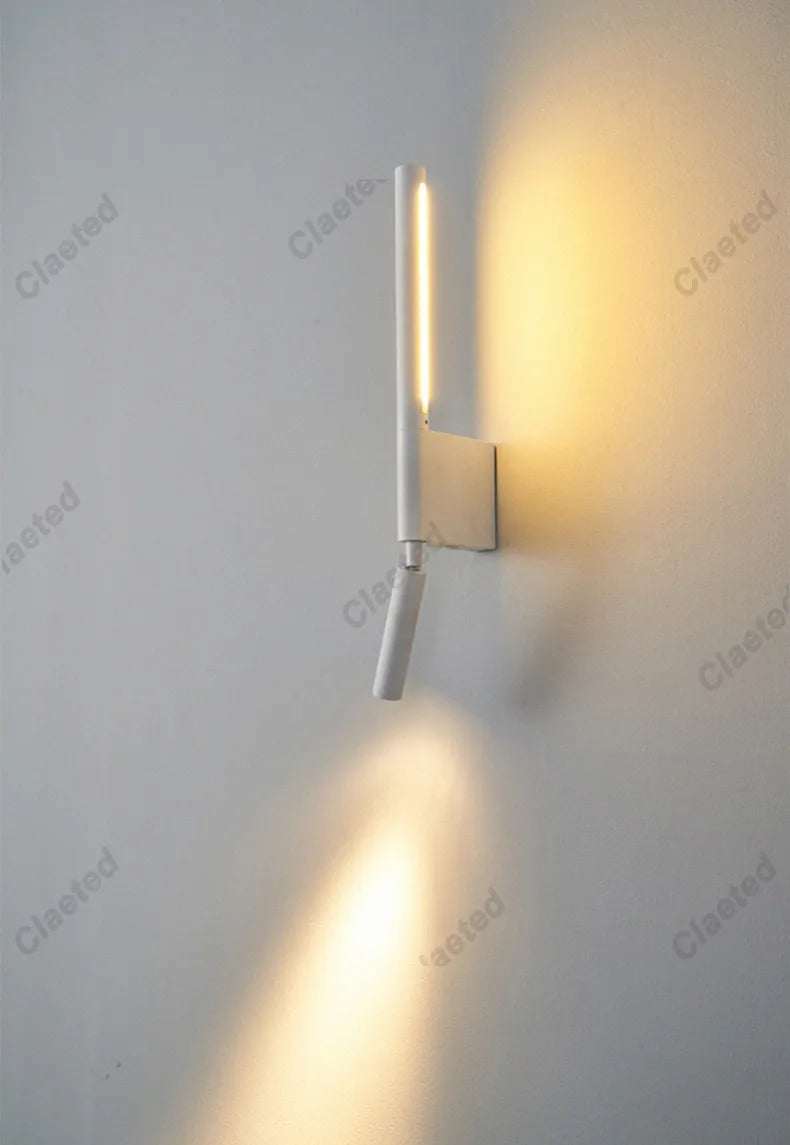 lampe murale réglable led moderne minimaliste blanc noir chambre cuisine salon