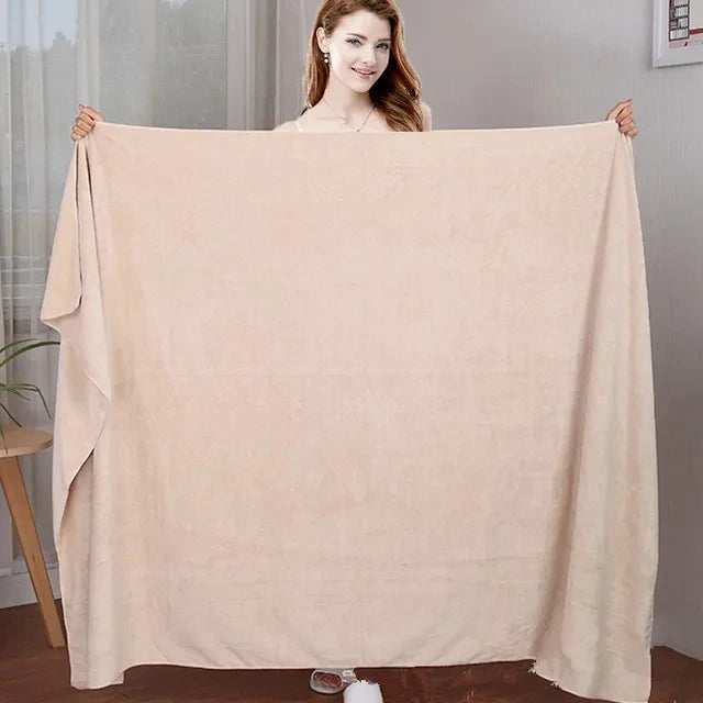 serviette bain microfibre douce absorbante séchage rapide grande grande taille coton confort moderne