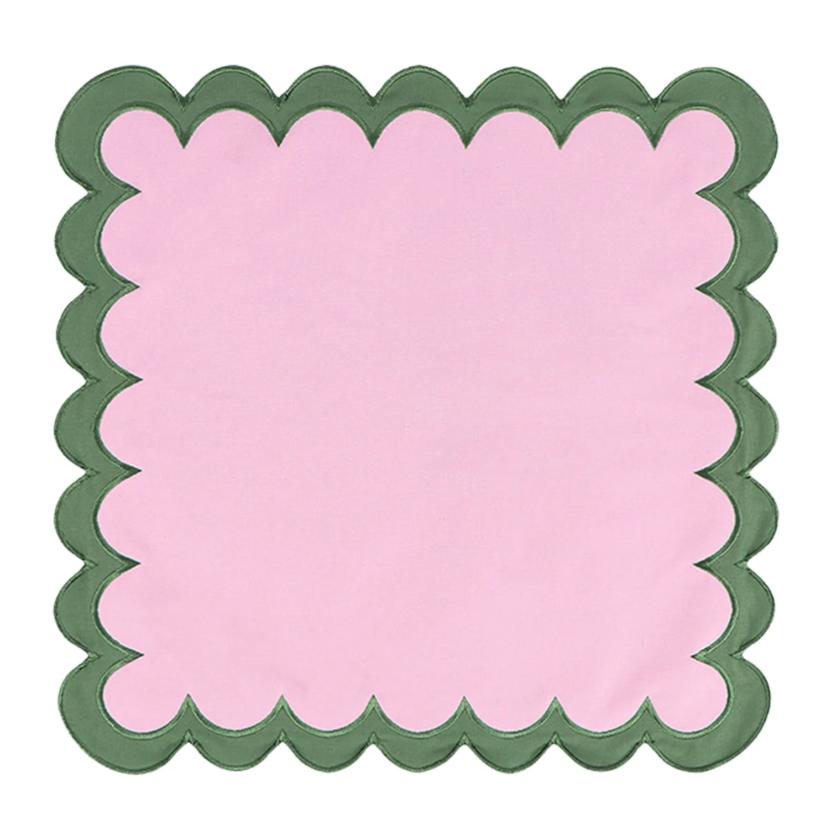 serviette table coton brodée bordure ondulée moderne décoration banquet mariage