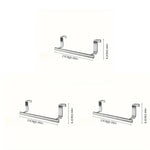 porte serviettes mural adhésif acier inoxydable simple barre moderne argente chromé sans perçage