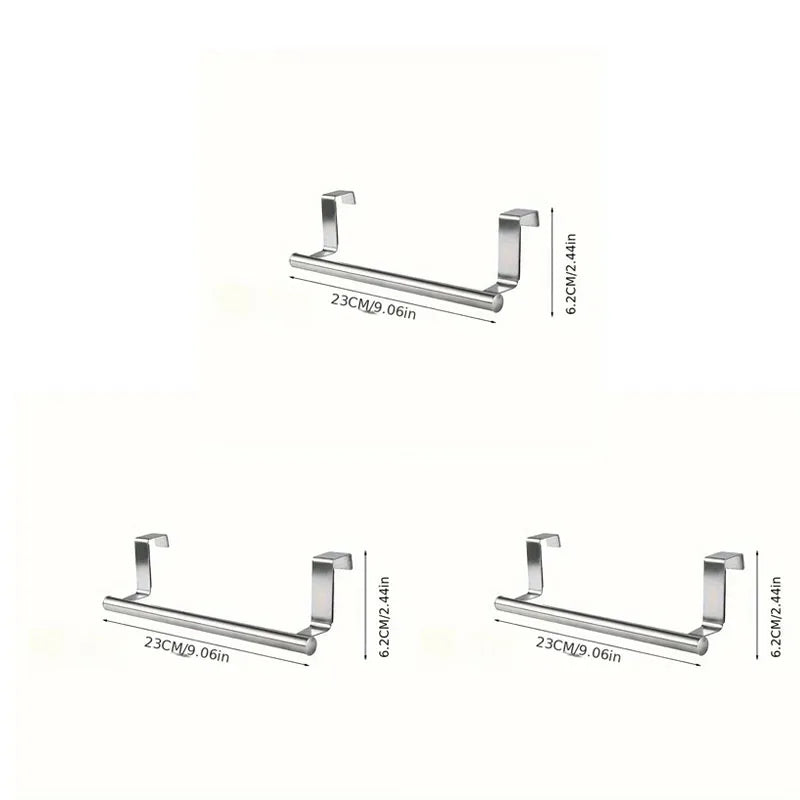 porte serviettes mural adhésif acier inoxydable simple barre moderne argente chromé sans perçage