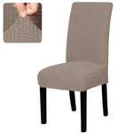 housses chaise marron rayures diagonales moderne elasthanne polyester 45 60cm 35 48cm 10cm
