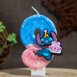 bougies numériques chiffres animées bleu rose blanches scintillantes personnages fêtes gâteaux anniversaire