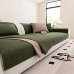 coussin canapé vert olive moderne tissu polyestère petite pointure sans couture