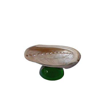 assiettes verre coquillages support fruits bijoux transparents naturels artisanal moderne