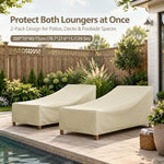 housse chaise longue extérieure gris uni moderne sac rangement rétractable cordons ajustables protection anti