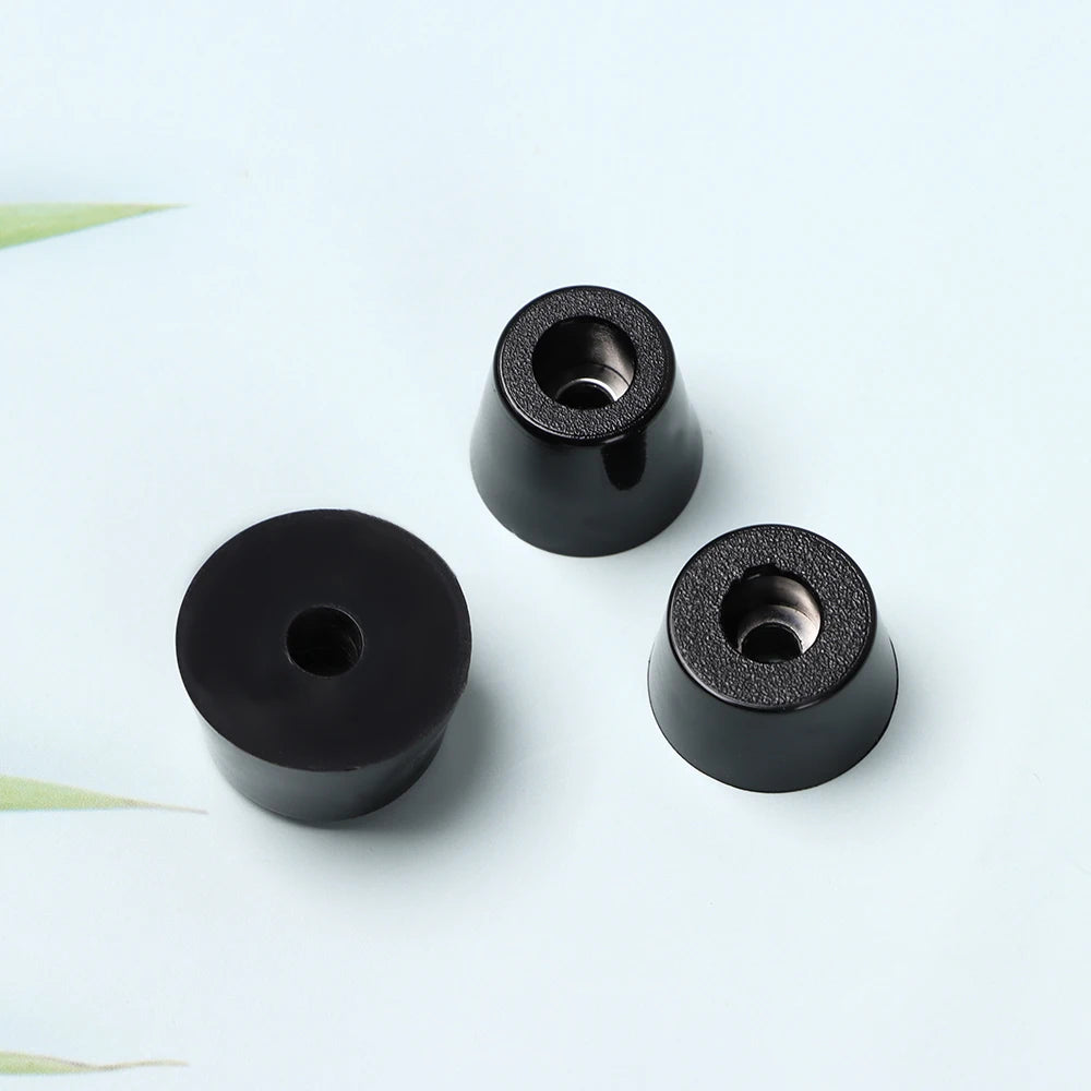 pieds meubles noirs ronds lisses modernes 10 pièces différentes tailles