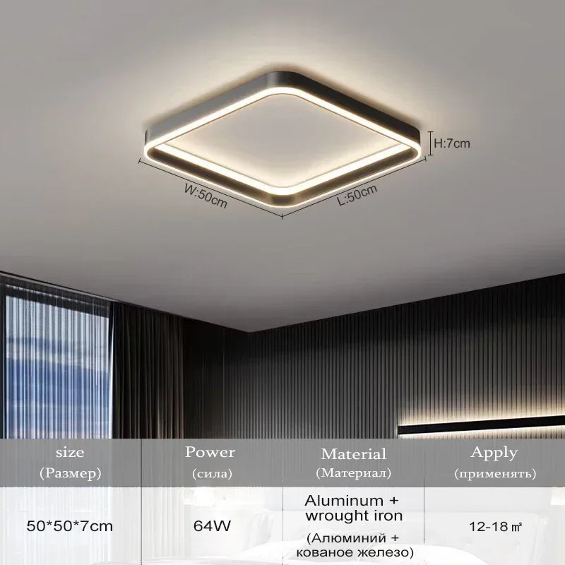 lampe led moderne rectangulaire blanc éclairage quotidien télécommande 40cm 50cm 90cm chambre salon