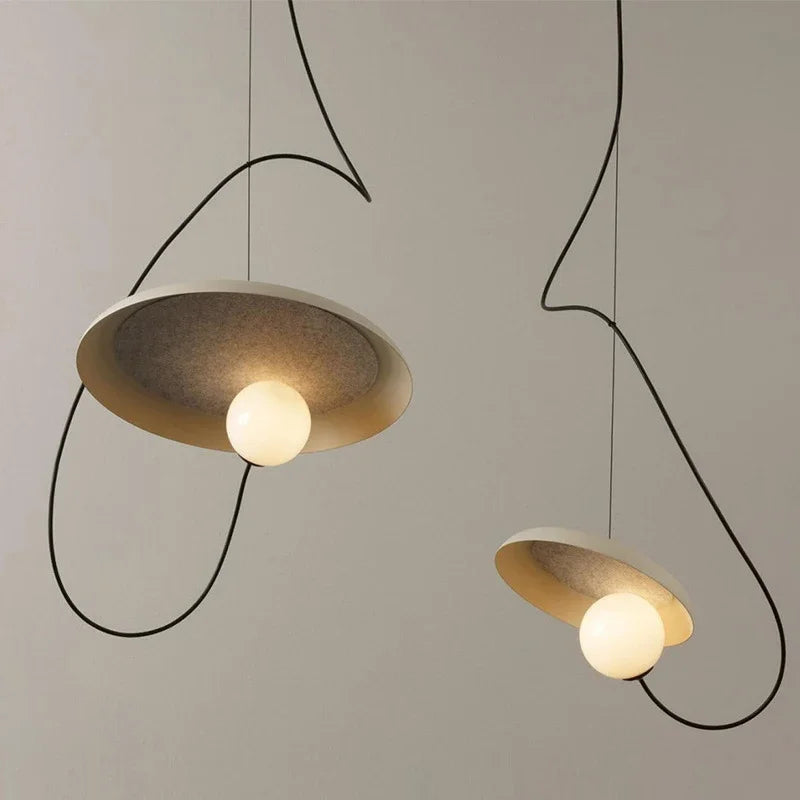 luminaire suspension moderne boule 3d led salon salle manger chambre noir mat