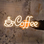 néon lumineux Coffee moderne minimaliste lettrage tasse blanc USB 50000h