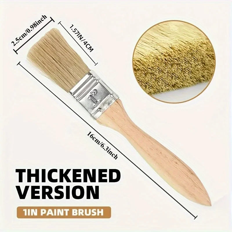 pinceaux peinture poils naturels manche bois 25 pièces 16cm traditionnels bricolage artisanat