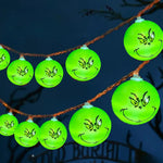 guirlande lumineuse vert souriant clips 10 leds 20 leds 40 leds décoration noël anniversaire