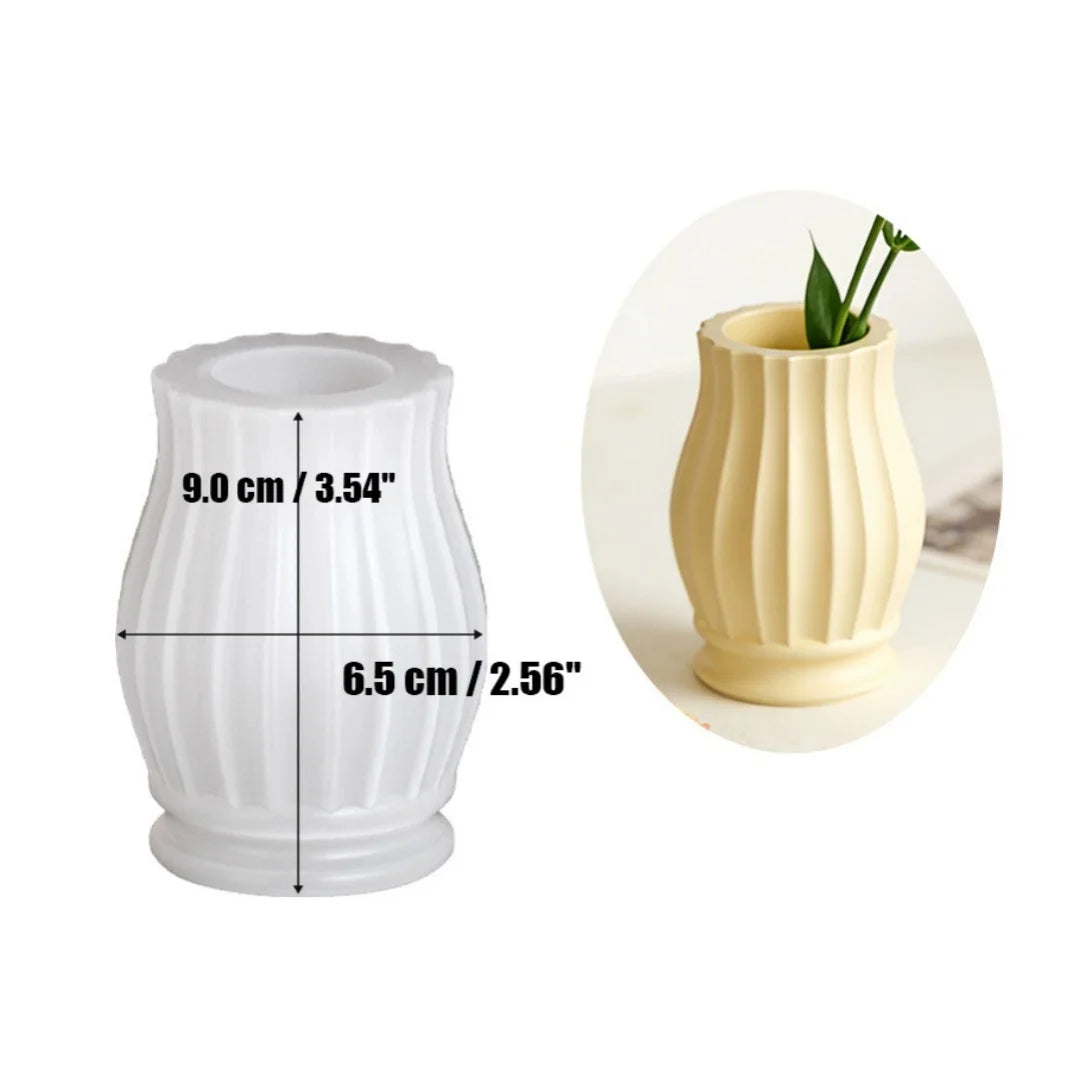 moule silicone vases rayures verticales classique pots fleurs décoration intérieure facile démouler succulentes rangement