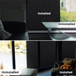 film fenêtre noir opalescent adhésif tissé damier moderne intimité thermique uv protection 30x100 cm
