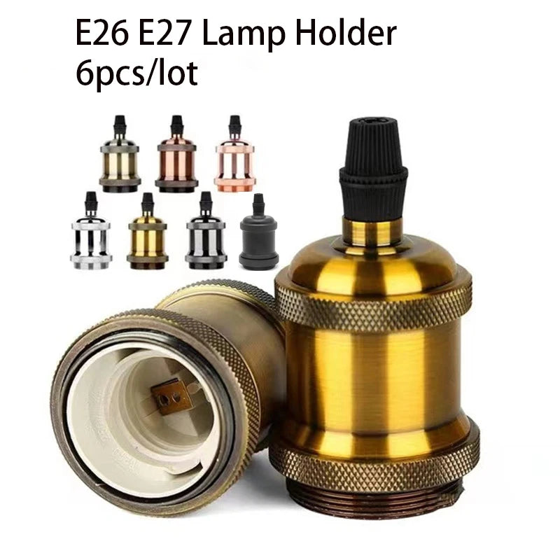 supports ampoule e26 e27 or cuivre noir argent moderne industriels lisses occlusifs eyelets pack