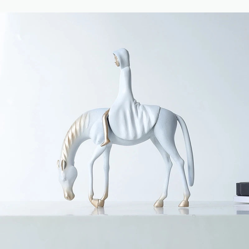 statuette moderne minimaliste vert doré blanc noir peau humaine decoration intérieure