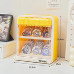 présentoir mural figurines animaux motifs colorés moderne blanc rose jaune vert suction salon chambre
