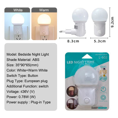 veilleuse led moderne enfant boule blanc rose prise eu changement couleur