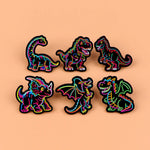 épingles broches dinosaures pop art couleurs vives accessoires cosplay bijouterie décoration sacs dos