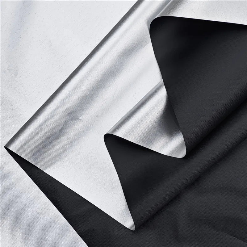 tissu polyester opaque gris métallisé noir brillant moderne 170cm large élégant respirant bricolage