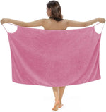 serviette plage douce microfibre violet rose bleu absorbante moderne confortable