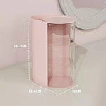 boîte rangement transparente moderne réutilisable bijoux accessoires cheveux élastiques brosse makeup