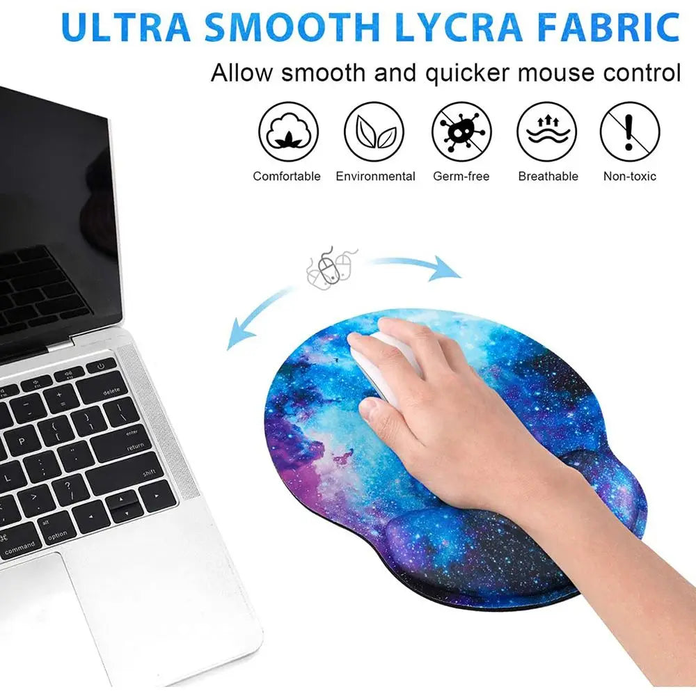 coussin souris ergonomique multicolore floral adhésif gamer portable abstraits motifs opaques