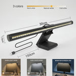 lampe led écran 30cm clips usb protection yeux éclairage intérieur moderne noir