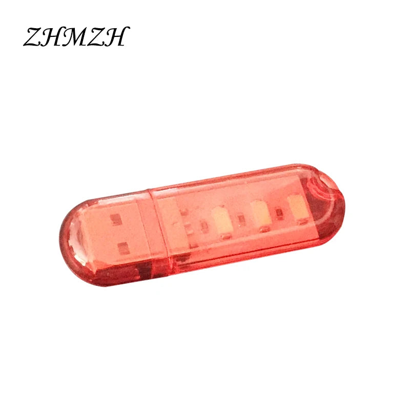 clé USB lumineuse 12 couleurs transparente moderne rechargeable ligne blanc bleu rouge