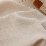 rideaux polyester texture lin beige clair modernes opaques ruban fixation maison