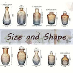 vases verre transparents ombre vintage vert marron bleu rose élégants décoration fleurs