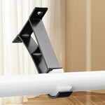 support rideau aluminium noir blanc clips moderne fenetre barre tringle fixations quincailleries decoration