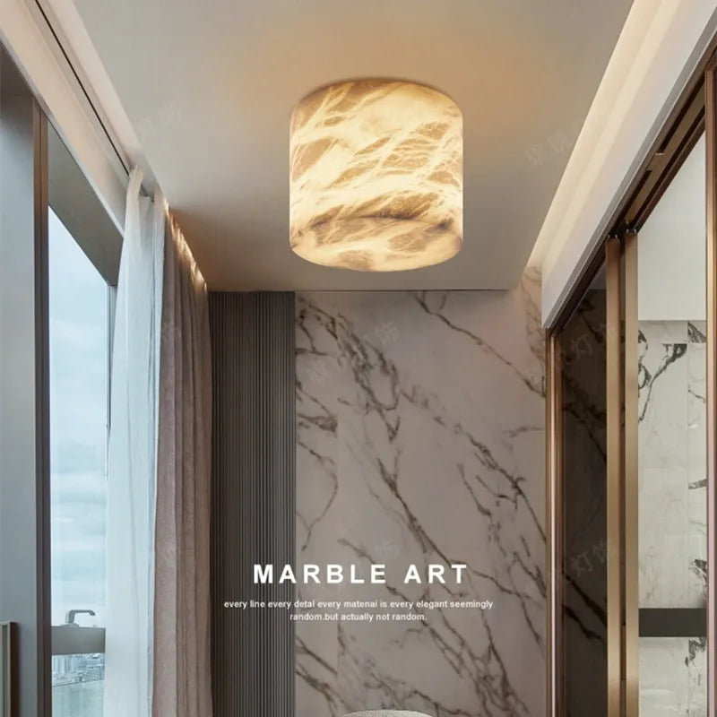 lampe moderne marbre naturel beige marron clair élégante cuisine salle manger chambre coucher